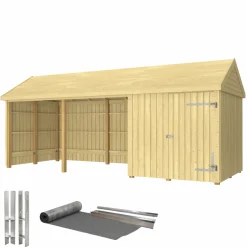 INKL. TAGPAP/ALULISTER/H-STOLPEFØDDER HAVEHUS 14,5 M2>Plus New
