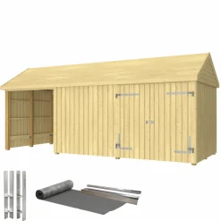 INKL. TAGPAP/ALULISTER/H-STOLPEFØDDER HAVEHUS 14,5 M2>Plus Discount