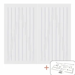 NAGANO LÅGE FUNGICIDBEHANDLET OG GRUNDMALET 2 GANGE HVID 200 X 180 CM>Plus New