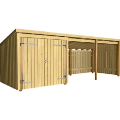 Redskabsskure ^ Plus NORDIC 3-MODUL STANDARD MULTIHAVEHUS 14 M2