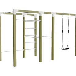 Udendørs Træning ^ Plus OUTDOOR FITNESSSTATIV 220 X 138 X 380 CM NATUR