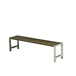 Havebænke ^ Plus PLANKEBÆNK GRÅBRUN 176 CM