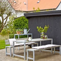Bord- & Bænkesæt ^ Plus PLANKESÆT RYGLÆN GRÅBRUN