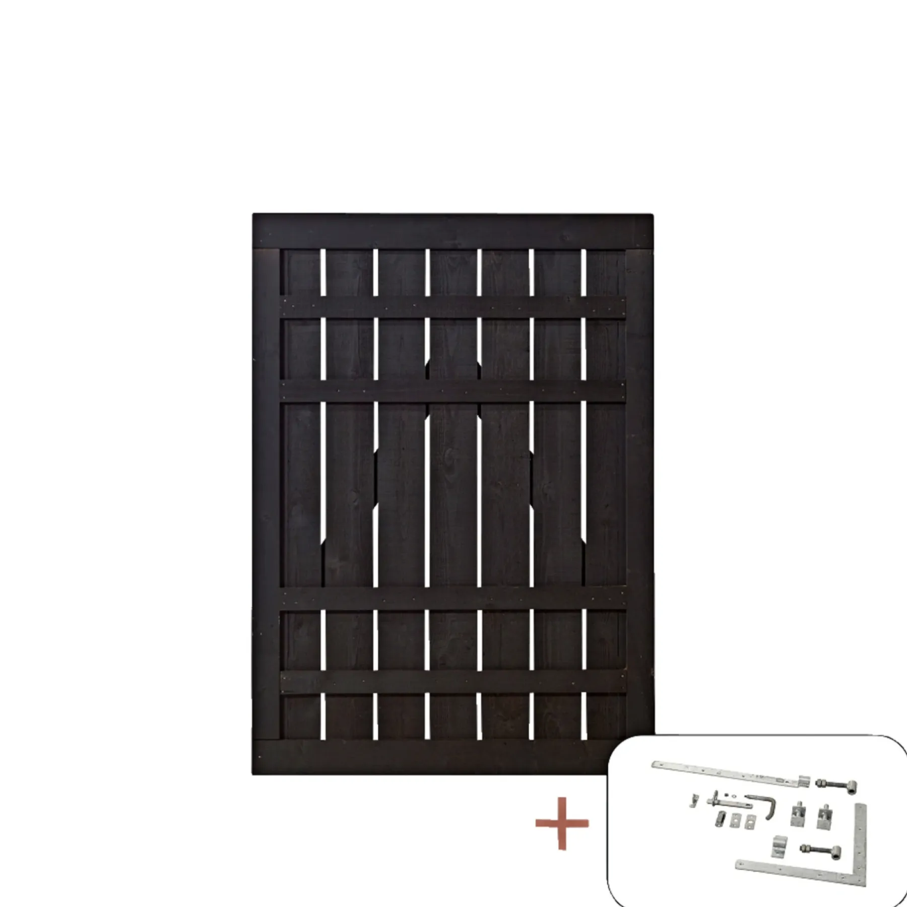 RUSTIK ENKELT LÅGE FUNGICIDBEHANDLET & GRUNDMALET 2 GANGE SORT 100 X 138 CM>Plus Hot