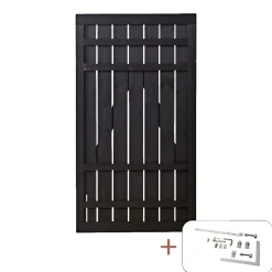 RUSTIK LÅGE FUNGICIDBEHANDLET OG GRUNDMALET 2 GANGE SORT 100 X 180 CM>Plus Outlet