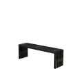 Havebænke ^ Plus RUSTIK TRALLEBÆNK SORT 138 CM