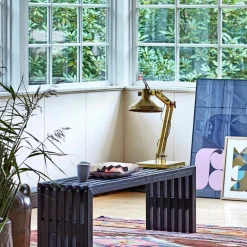 Havebænke ^ Plus RUSTIK TRALLEBÆNK SORT 138 CM