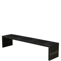 Havebænke ^ Plus RUSTIK TRALLEBÆNK SORT 218 CM