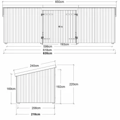 Redskabsskure ^ Plus STANDARD HAVEHUS 14 M2