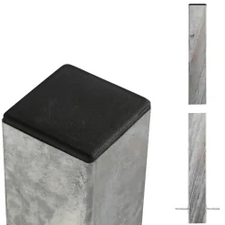 STÅLSTOLPE VARMGALVANISERET STÅL 8 X 8 X 268 CM>Plus Outlet