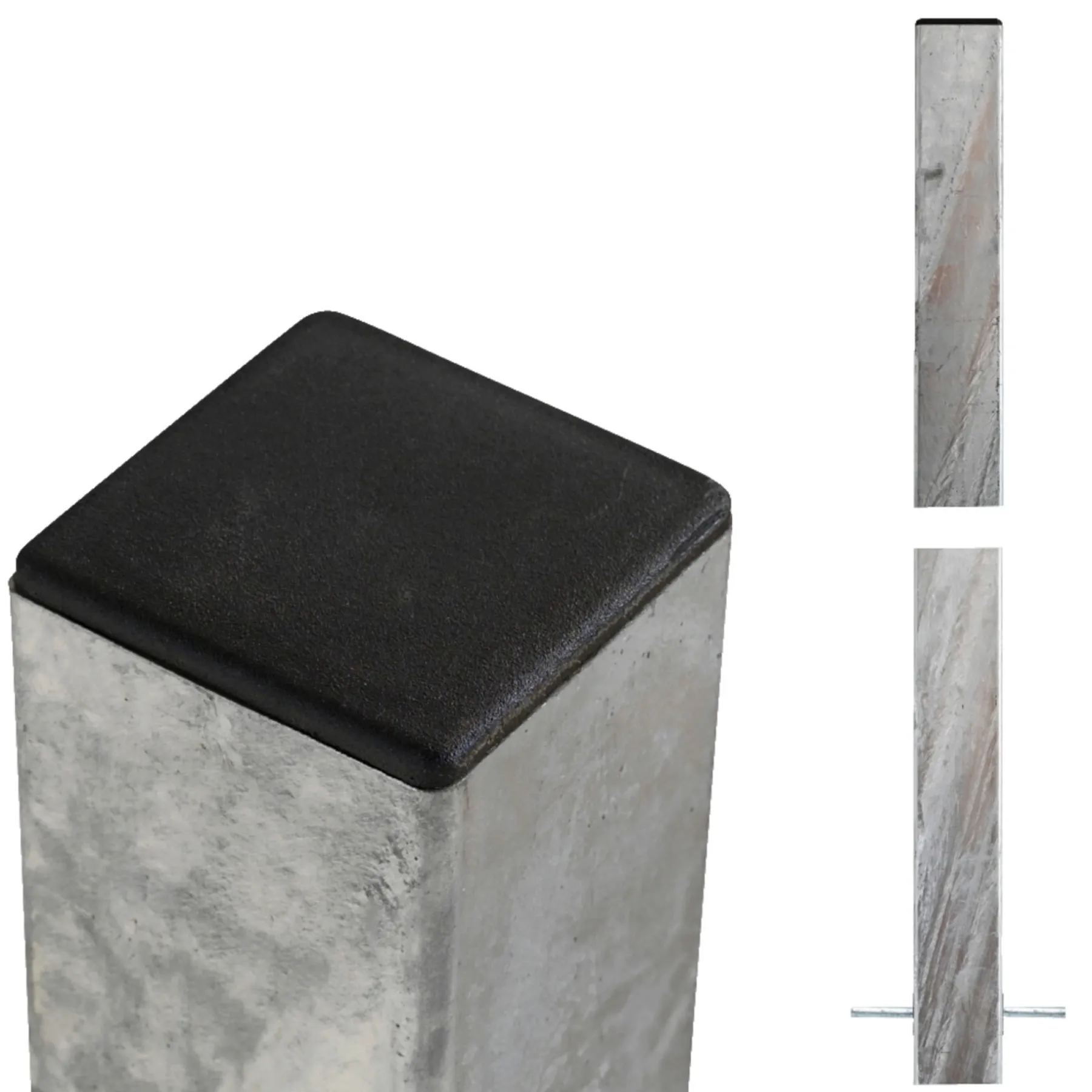STÅLSTOLPE VARMGALVANISERET STÅL 8 X 8 X 268 CM>Plus Outlet