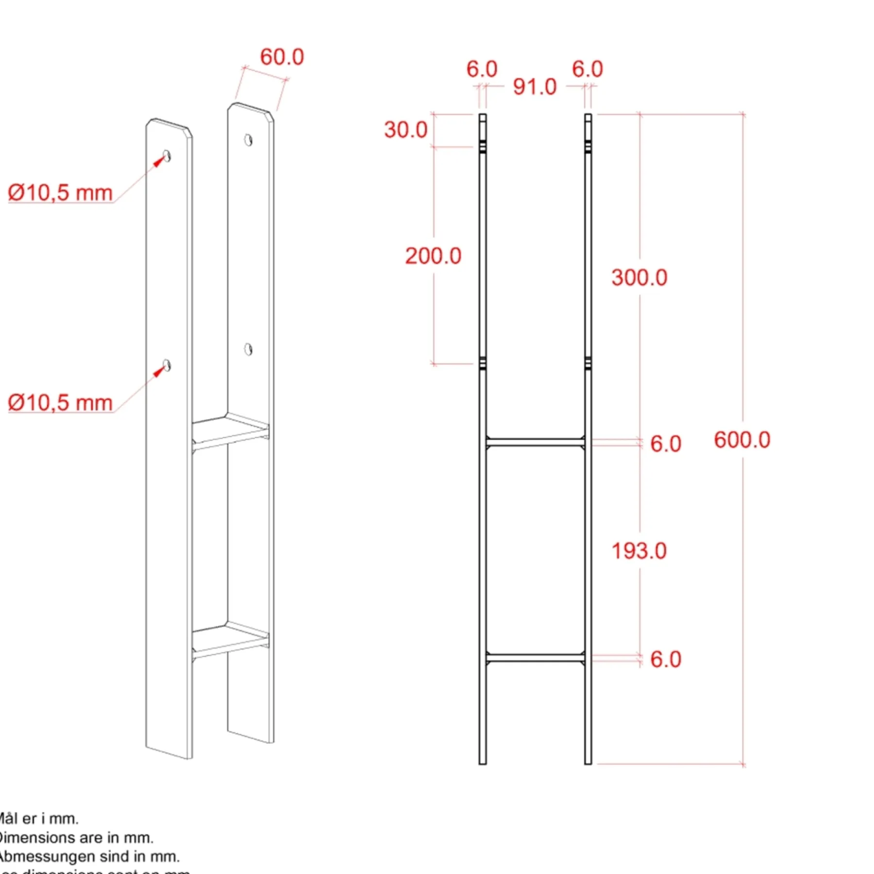 STOLPEFOD 60 X 9.10 X 60 CM>Plus Discount