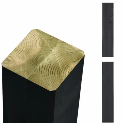 STOLPE TRYKIMPRÆGNERET NTR KL. A OG GRUNDMALET SORT 9 X 9 X 208 CM>Plus Discount