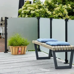 STOLPE VARMGALVANISERET OG PULVERLAKERET SORT 4.50 X 4.50 X 96 CM>Plus Discount