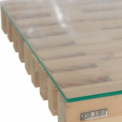 TRALLEMØBLER HÆRDET 6 MM GLASPLADE M/POLERET KANT KLAR GENBRUGSGUMMI>Plus Discount