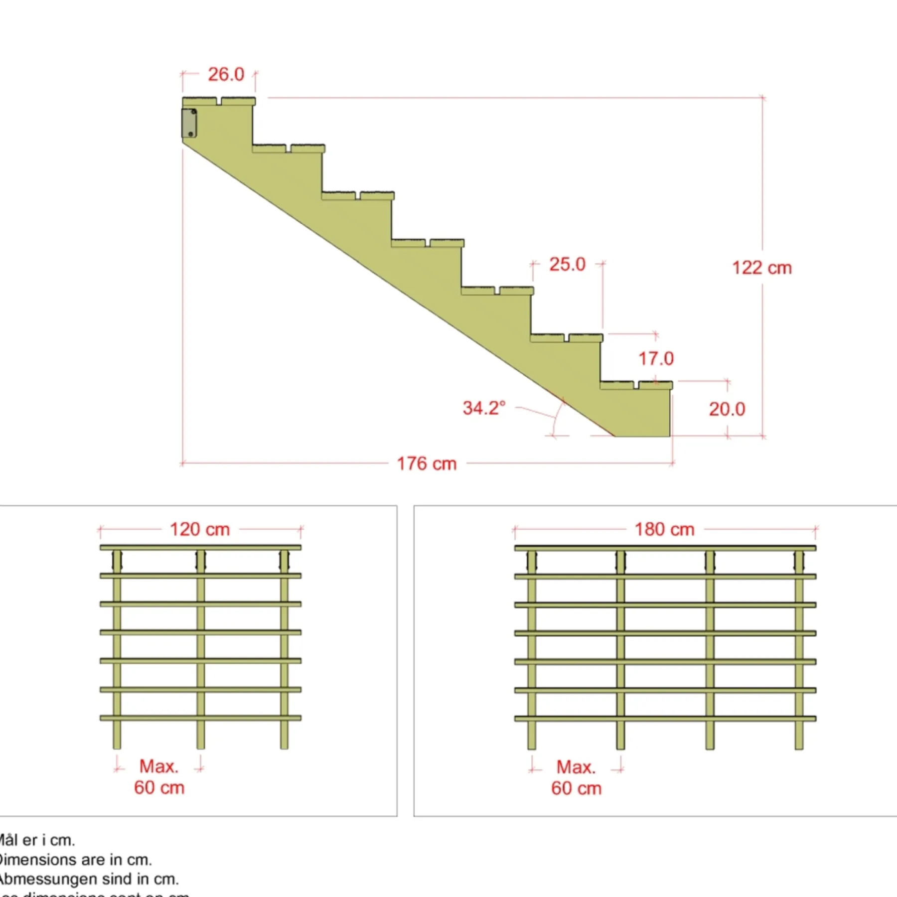 7 TRIN TERRASSETRAPPE 1200 X 1220 MM>Plus Outlet