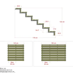 7 TRIN TERRASSETRAPPE 1800 X 1220 MM>Plus Hot