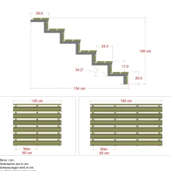 6 TRIN TERRASSETRAPPE 1800 X 1050 MM>Plus Clearance