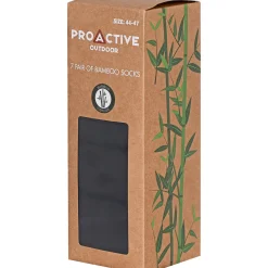 Undertøj ^ ProActive BAMBUS 489-75-09 7-PAK STRØMPE SORT 40-43