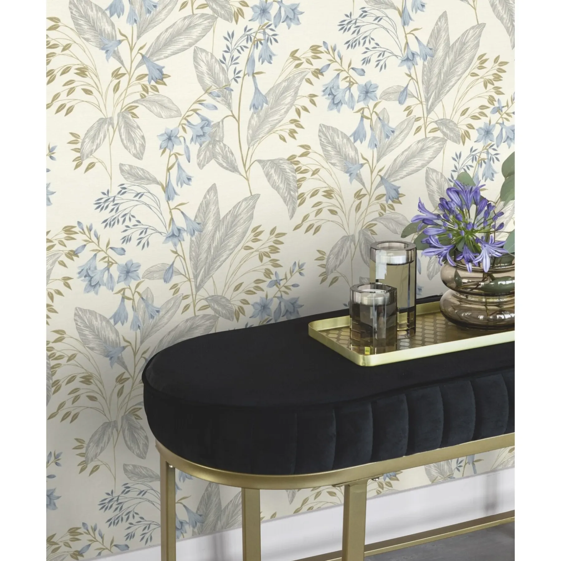 Tapet & Glasvæv ^ Rasch STUDIO 2027 BLOMSTER TAPET 0,53X10 M