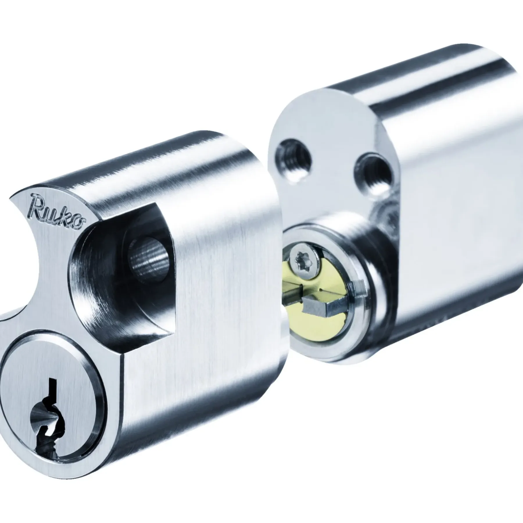 Låsecylindere ^ Ruko SERIE 600RB RB2602 CYLINDER DOBBELTCYLINDER GRÅ 1 SÆT