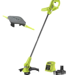 Græstrimmere ^ Ryobi RY18LT23A-120 + RAC155 GRÆSTRIMMER 23 18V MED BATTERI OG LADER