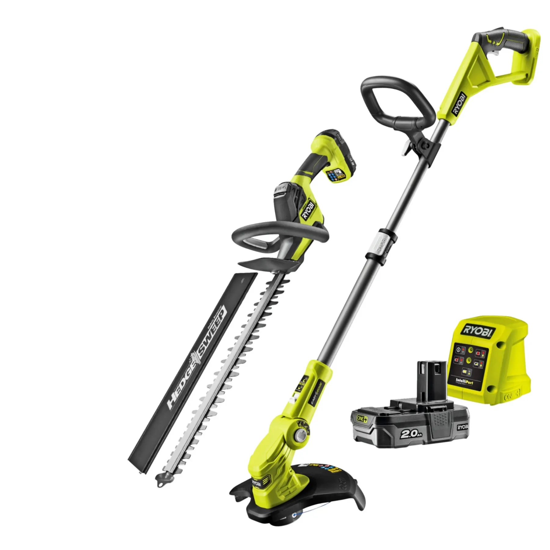 Græstrimmere ^ Ryobi ONE+ RY18LT18HTA-120 GRÆSTRIMMER/HÆKKEKLIPPER/BATTERISÆT