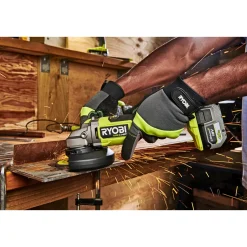 Vinkelslibere ^ Ryobi RAG18X125-0 VINKELSLIBER AKKU 18V UDEN BATTERI OG LADER