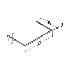 Badeværelsesmøbler ^ Scanbad DELTA L60 CM D35 CM LYSRAMME