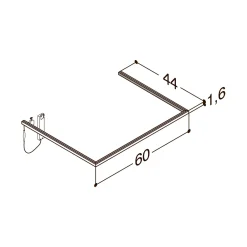 Badeværelsesmøbler ^ Scanbad DELTA L60 CM D44 CM LYSRAMME