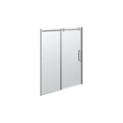Brusevægge ^ Scanbad DELUXE SKYDEDØR KROM/KLAR 160 X 200 X 10 CM