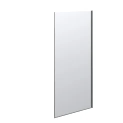 Brusevægge ^ Scanbad FLEXI MAT ALU PROFIL, 1 STK. FAST BRUSEVÆG KLAR GLAS 89 CM