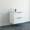 Badeværelsesmøbler ^ Scanbad NOW GLAT BADMØBEL HVID MAT 2 SKUFFER 81 CM