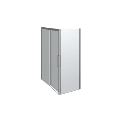 CLASSIC SKYDEDØR KROM/KLAR 140 X 200 X 80 CM>Scanbad New