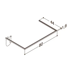 DELTA L80 CM D 44 CM LYSRAMME>Scanbad Clearance
