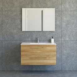 DINA INKL. SELECT SPEJL BADMØBEL VARM EG 2 SKUFFER 101 CM>Scanbad