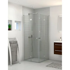 FLEXI MAT ALU PROFIL, 1 STK. FOLDEDØR KLAR GLAS 89 CM>Scanbad Discount