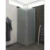 FLEXI MAT ALU PROFIL, 1 STK. BRUSEDØR 69 CM FROSTET GLAS>Scanbad Best