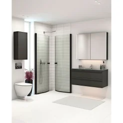 FLEXI SORT PROFIL, 1 STK. BRUSEDØR 74 CM KLART GLAS>Scanbad New
