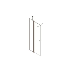 MATCH BRUSEDØR KLAR GLAS 98 CM>Scanbad Clearance