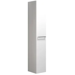 MULTO HØJSKAB VENDBAR LÅGE HVID HØJGLANS 30 X 175 CM>Scanbad New