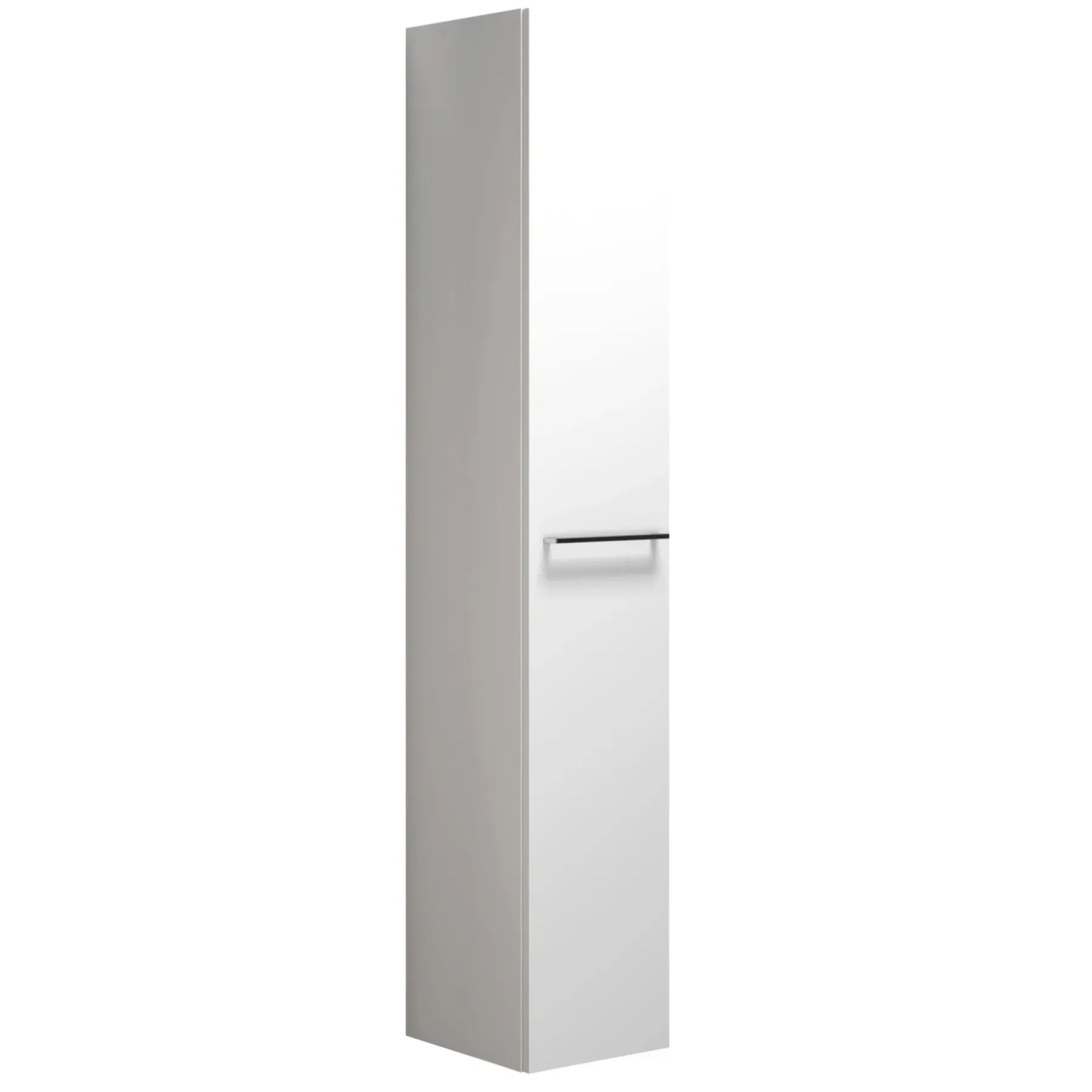 MULTO HØJSKAB VENDBAR LÅGE HVID HØJGLANS 30 X 175 CM>Scanbad New