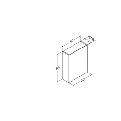 MULTO SPEJLSKAB UDEN LAMPER HVID 50 X 64 CM>Scanbad Best