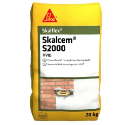 Cement & Mørtel ^ SIKA Skalflex SKALFLEX SKALCEM S2000 VANDSKURINGSMØRTEL HVID 20 KG
