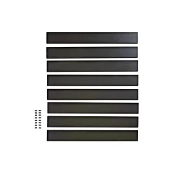 Systemhegn ^ Skagen SYSTEMHEGN PANEL SORT ALUMINIUM 0.60 X 92 X 86 CM