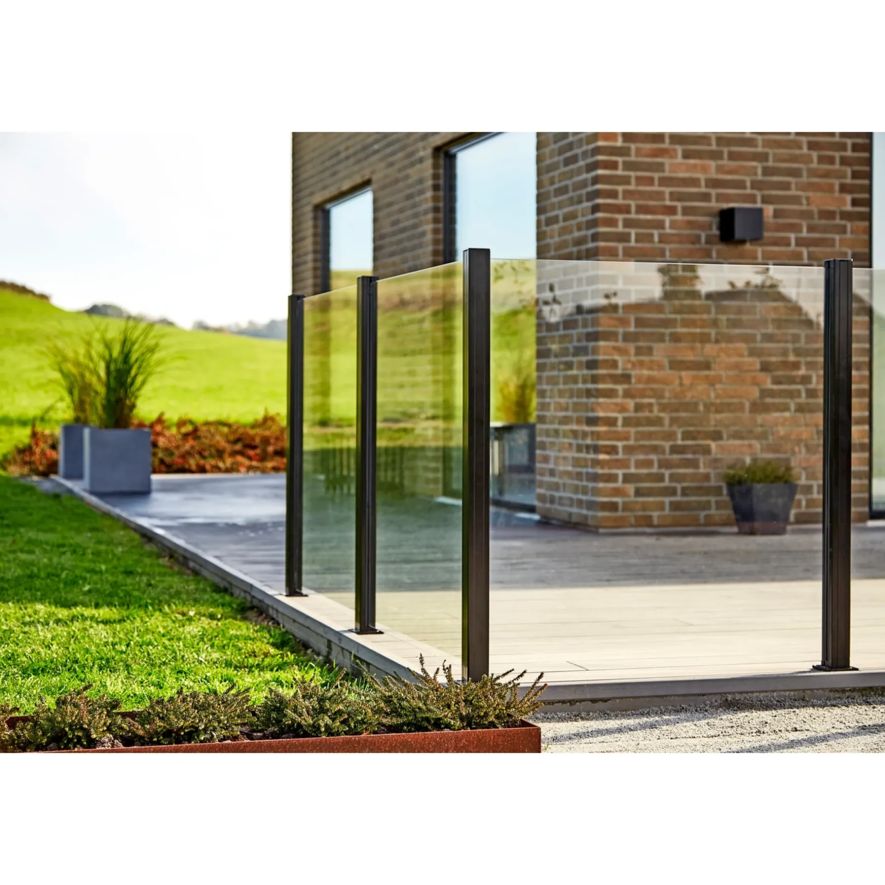 SYSTEMHEGN HEGNSMODUL KLAR GLAS 86.80 X 92 X 0.60 X 0.60 CM>Skagen Hot