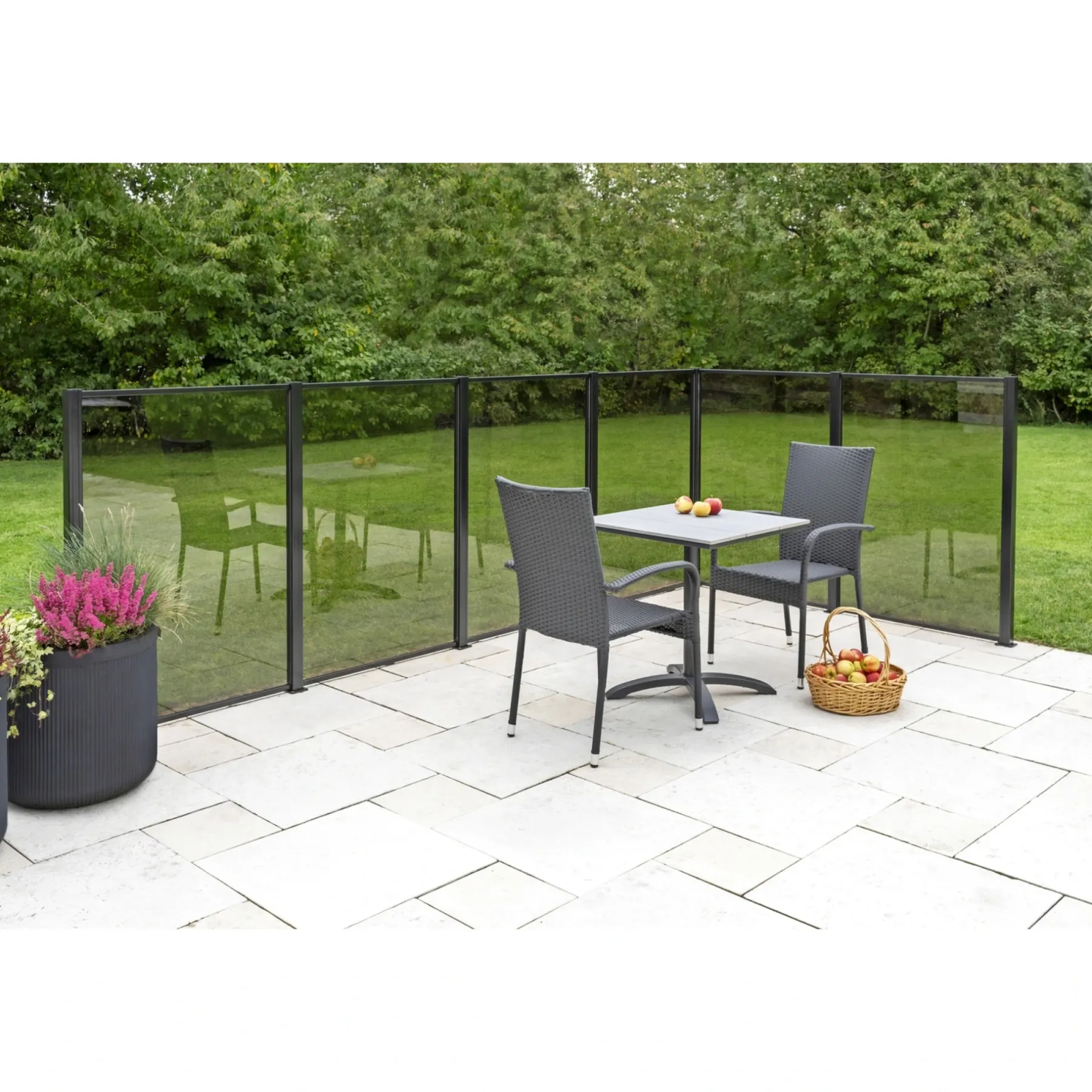 SYSTEMHEGN HEGNSMODUL RØGFARVET GLAS 86.50 X 122 X 0.60 X 0.60 CM>Skagen Online