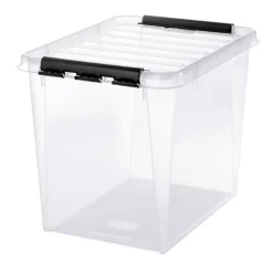 Boligindretning ^ SmartStore CLASSIC 50 OPBEVARINGSKASSE M. LÅG TRANSPARENT 52 L