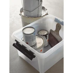 Boligindretning ^ SmartStore CLASSIC 31 OPBEVARINGSKASSE M. LÅG TRANSPARENT 32 L