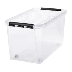 CLASSIC 70 OPBEVARINGSKASSE M LÅG OG HJUL TRANSPARENT 70 L>SmartStore Best